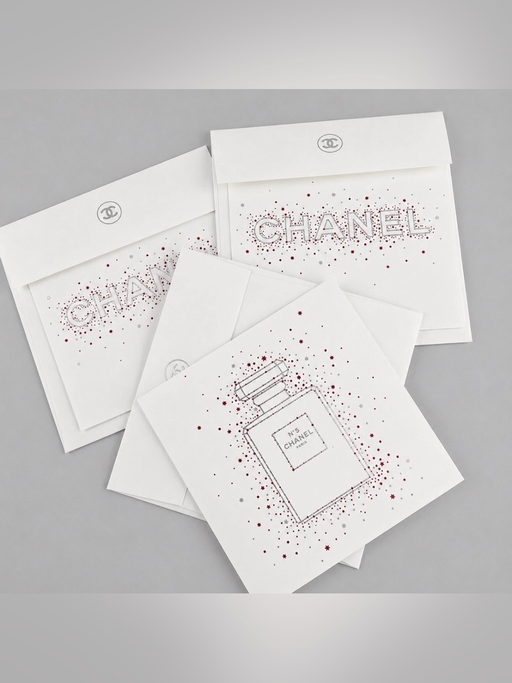 Chanel White & Red Stationery
Postcards & Envelope 3pc Set